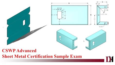 solidworks sheet metal exam|cswp sheet metal practice exam.